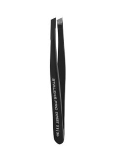 PINZETTE PER SOPRACCIGLIA EXPERT 11 TYPE 3B (LARGO INCLINATO) - COLORE NERO